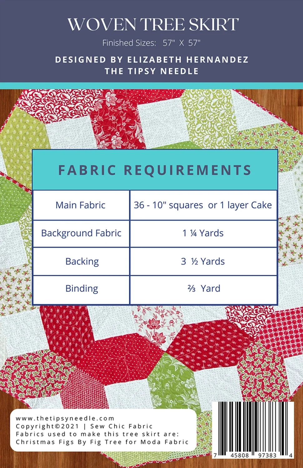 Pattern - Tipsy Needle - Woven Tree Skirt