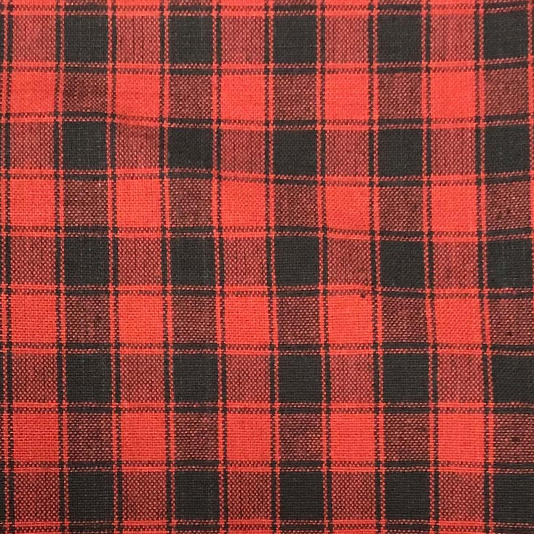 Tea Towel - House Check - Red and Black