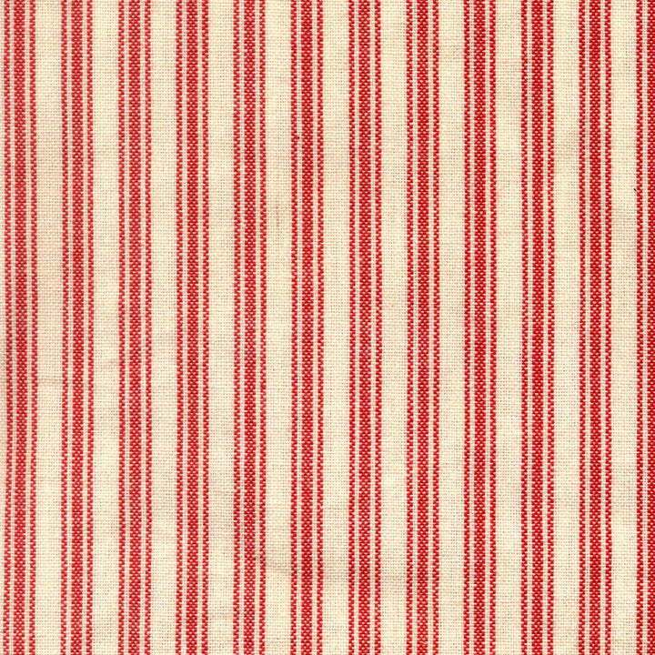 Tea Towel - Ticking - Red and cream