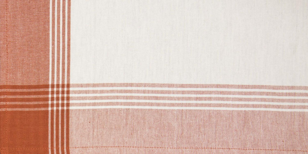 Tea Towel - Terra Cotta Stripe on Teadye