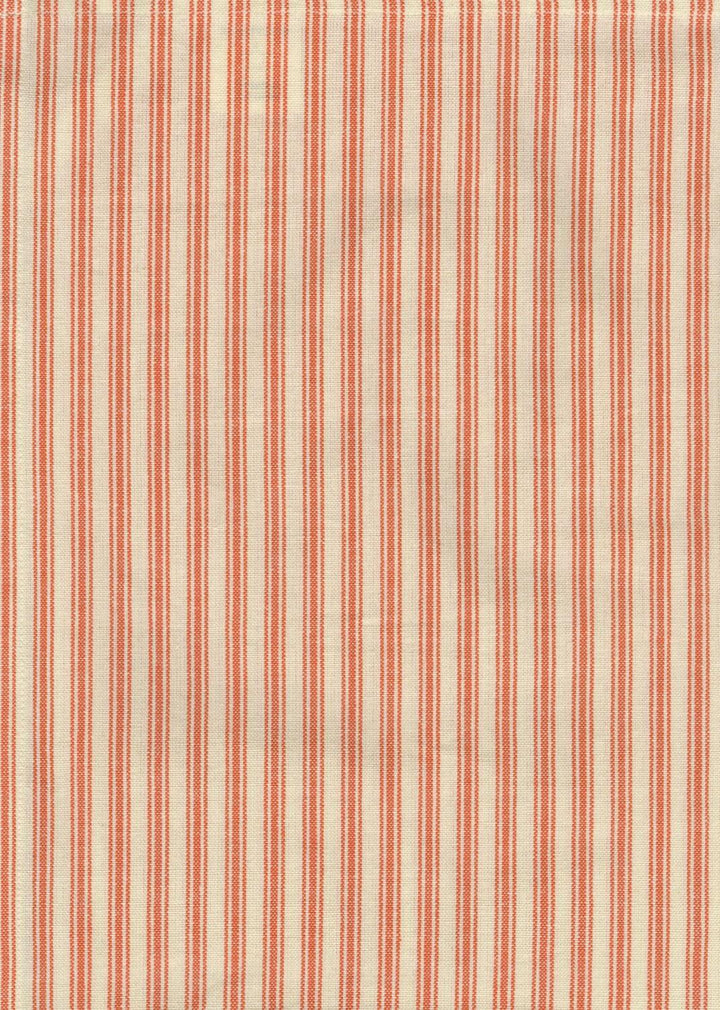 Tea Towel - Ticking - Orange and Cream