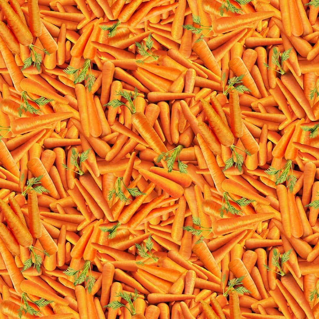 Timeless Treasures - Fresh Veggies - Orange Packed Carrots