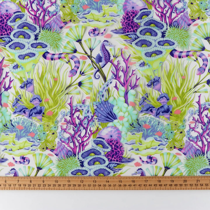 Vinyl - Tula Pink - Floral Reef Collection - Reef What You Sew Vinyl 1/2 Yard Cut