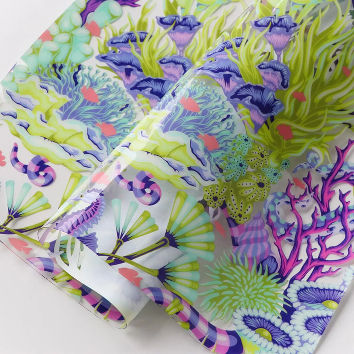 Vinyl - Tula Pink - Floral Reef Collection - Reef What You Sew Vinyl 1/2 Yard Cut