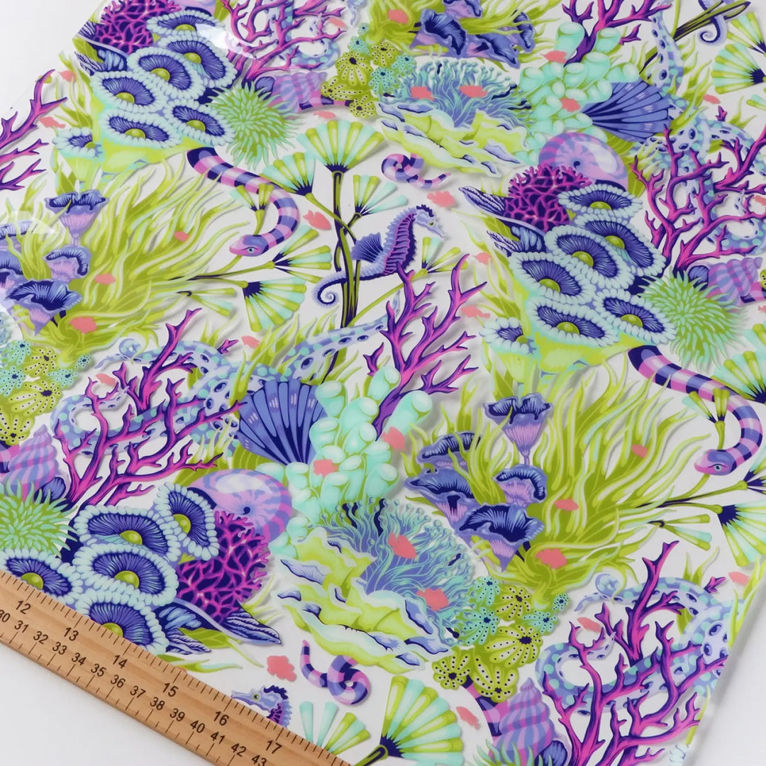 Vinyl - Tula Pink - Floral Reef Collection - Reef What You Sew Vinyl 1/2 Yard Cut