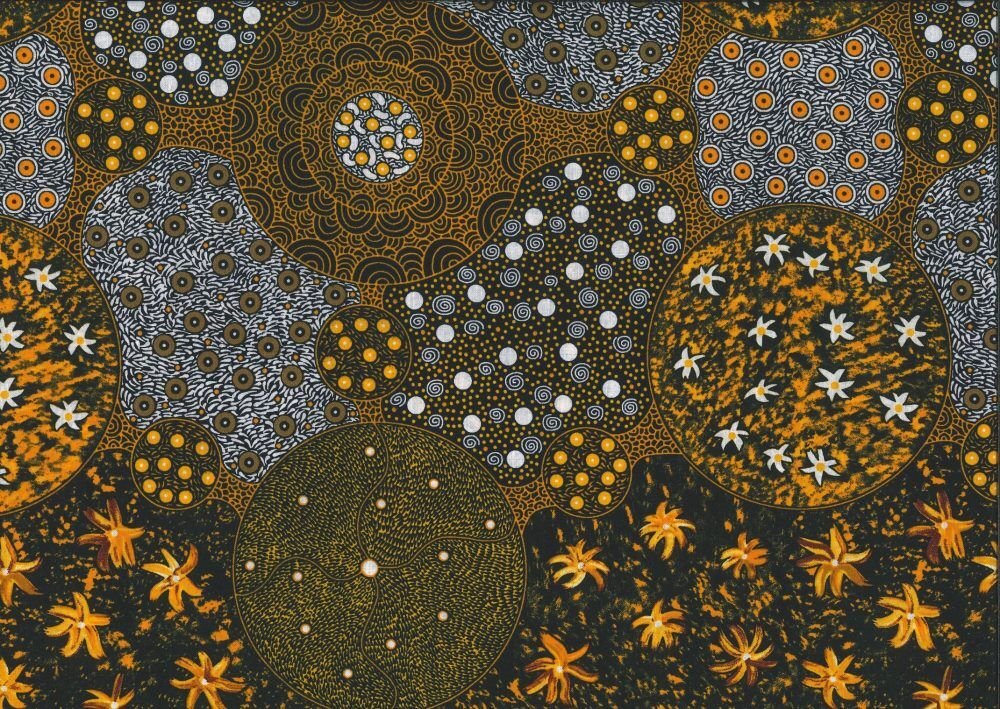 M&S Textiles - Aboriginal - Wild Bush Tomato Gold