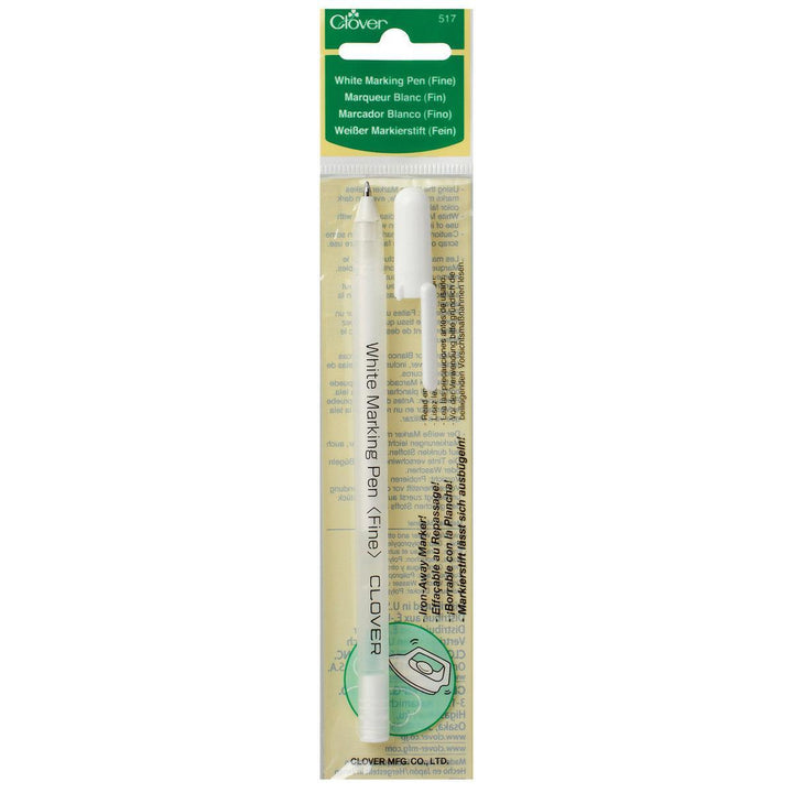 Pen - Clover - Water Soluble or Iron Off Marking Pen - White