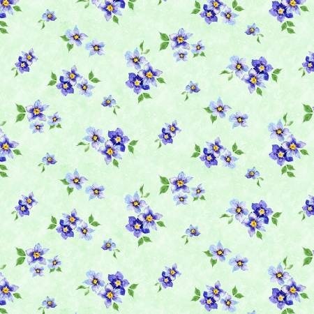 Wilmington - Floral Flutter - Pansy Toss Green