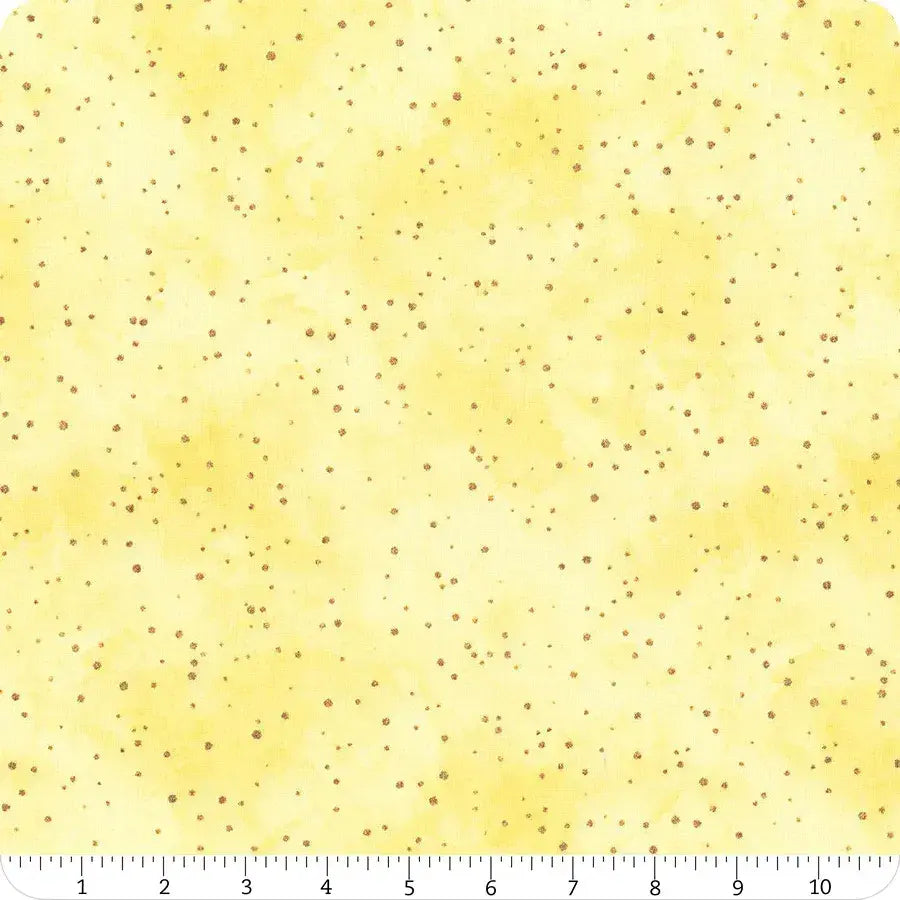 Wilmington - Peony Blossoms - Glitter Dots Yellow
