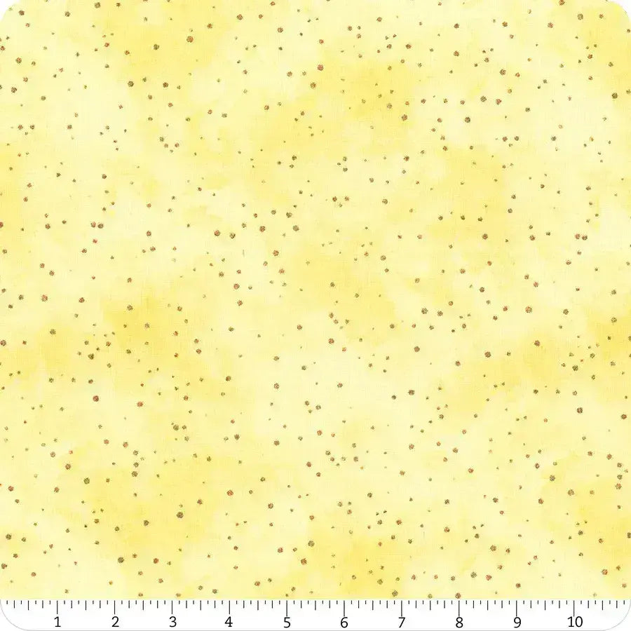 Wilmington - Peony Blossoms - Glitter Dots Yellow