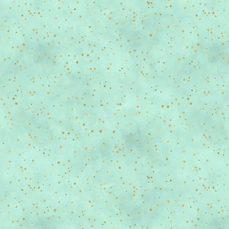 Wilmington Prints - Peony Blossoms - Glitter Dots Teal