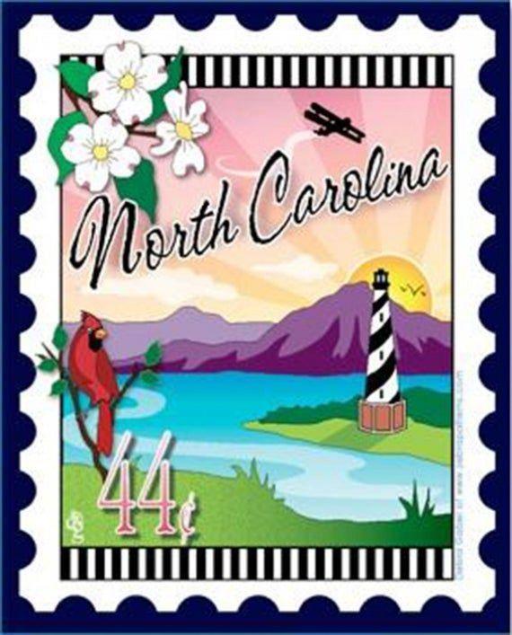 Zebra - Mini Postage Stamp - North Carolina