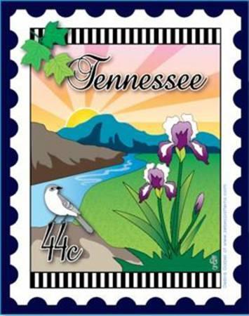 Zebra - Mini Postage Stamp - Tennessee