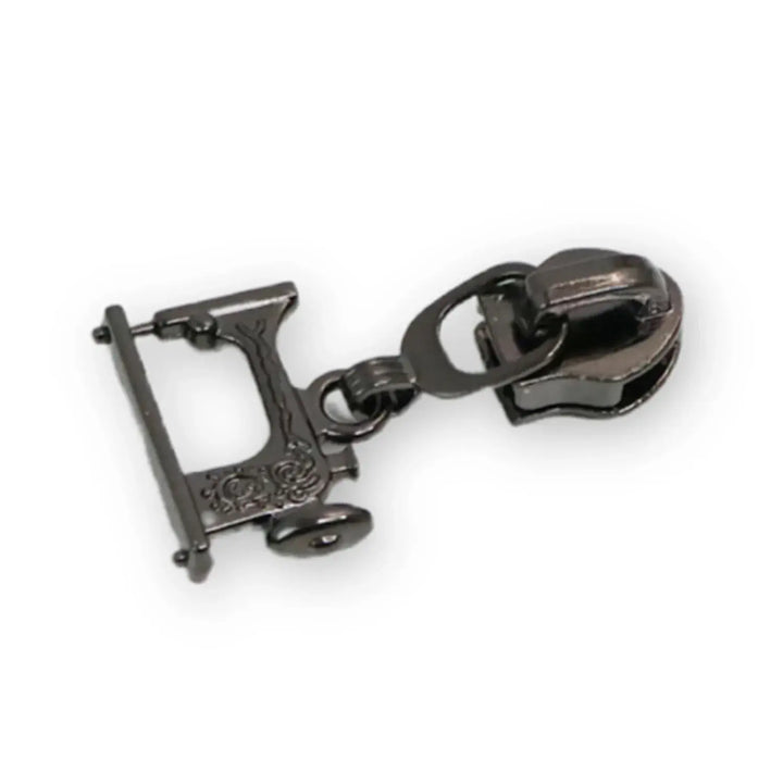 Zipper Pull - Sewing Machine Gunmetal