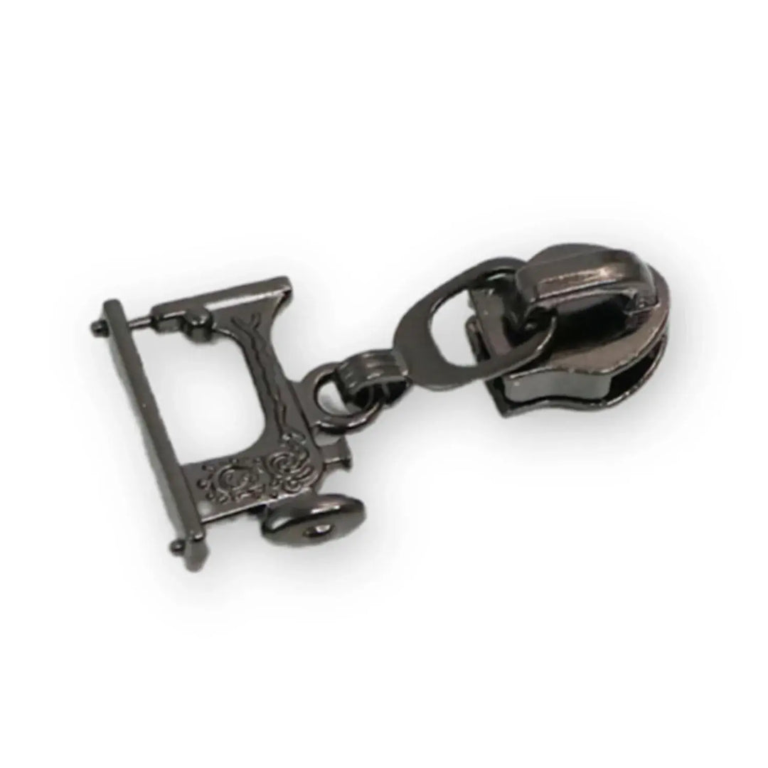 Zipper Pull - Sewing Machine Gunmetal