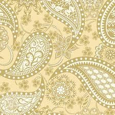 Benartex - Jubilee - Gold Paisley Benartex 5490M-33