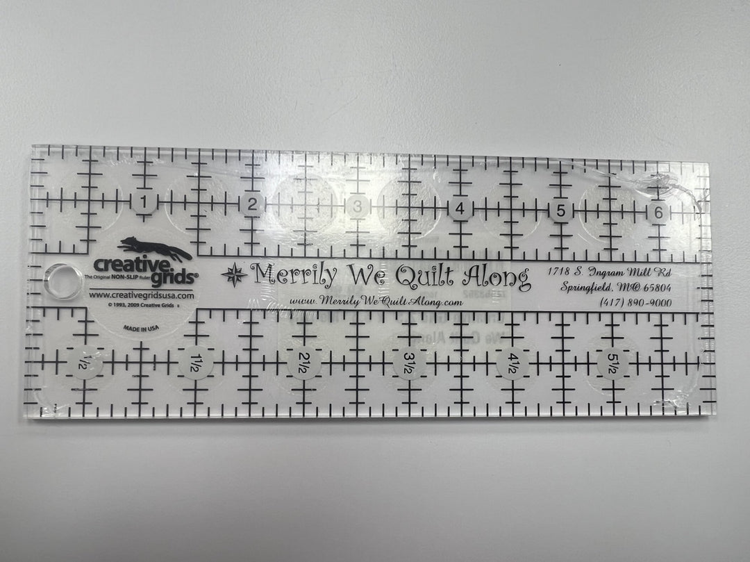 Ruler - Creative Grid 2.5" x 6.5" Merrily We Quilt Along