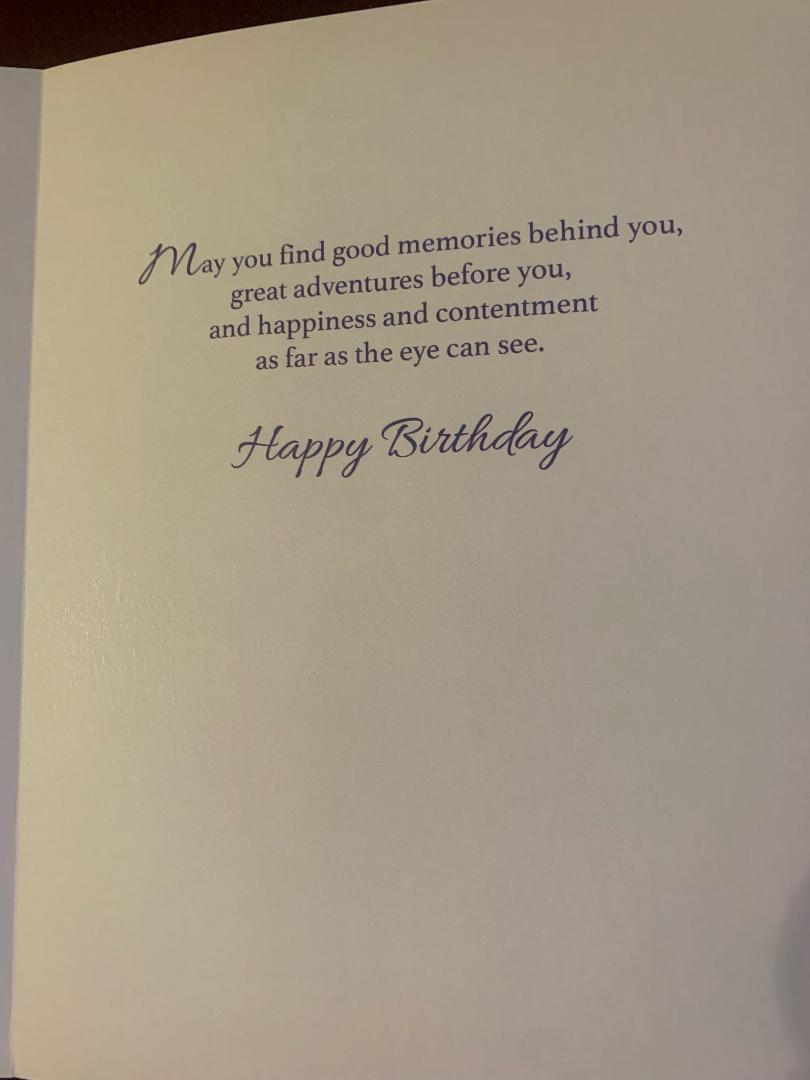 Greeting Card - Happy Birthday - Mountains and Quilt Blocks